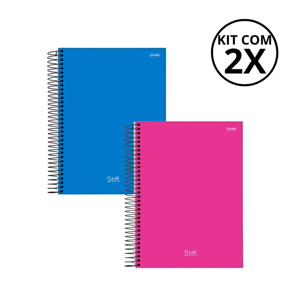 Kit Com 02 Cadernos Universitário 1 Matéria Stiff - JANDAIA em Oferta na Shopee