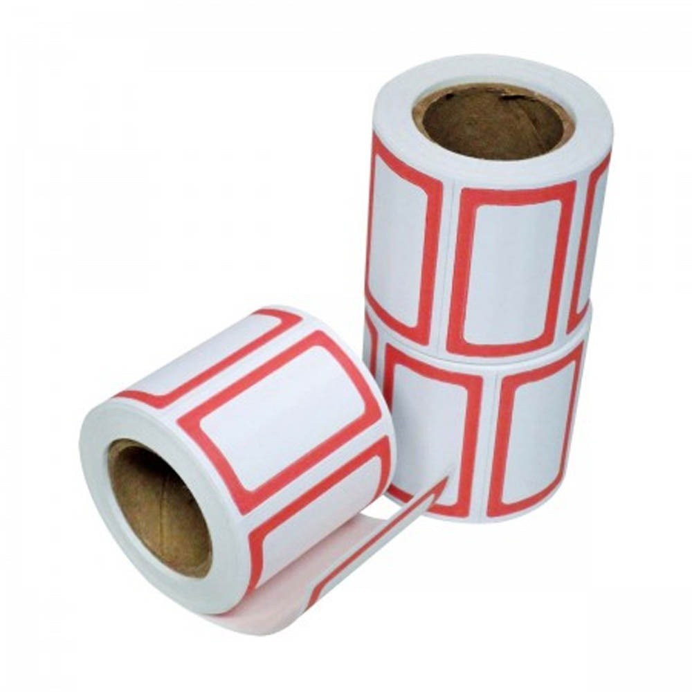 ETIQUETA ADESIVA PARA PREÇO TARJADA C/3 ROLOS 36 x 20 x 5mm TILIBRA