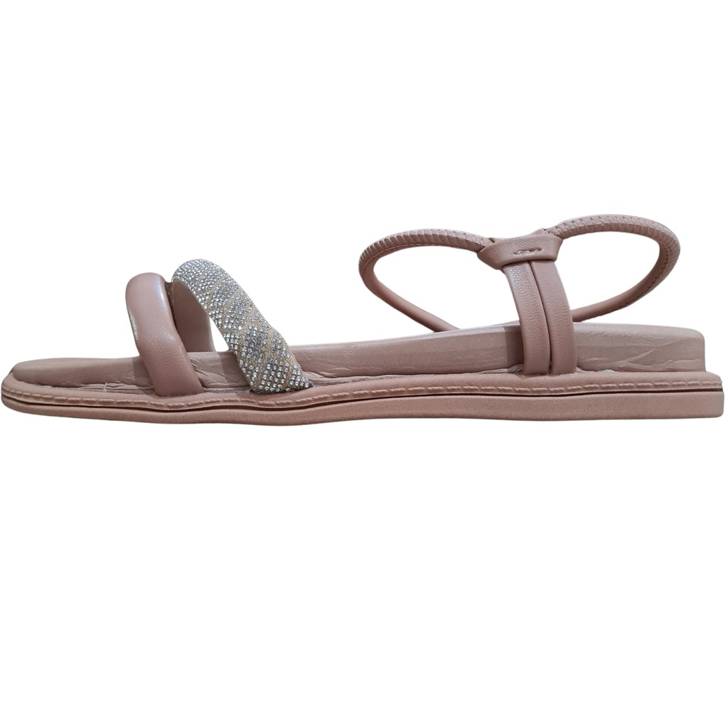 Sandália Beira Rio Papete Regulável Tiras Com Brilhos