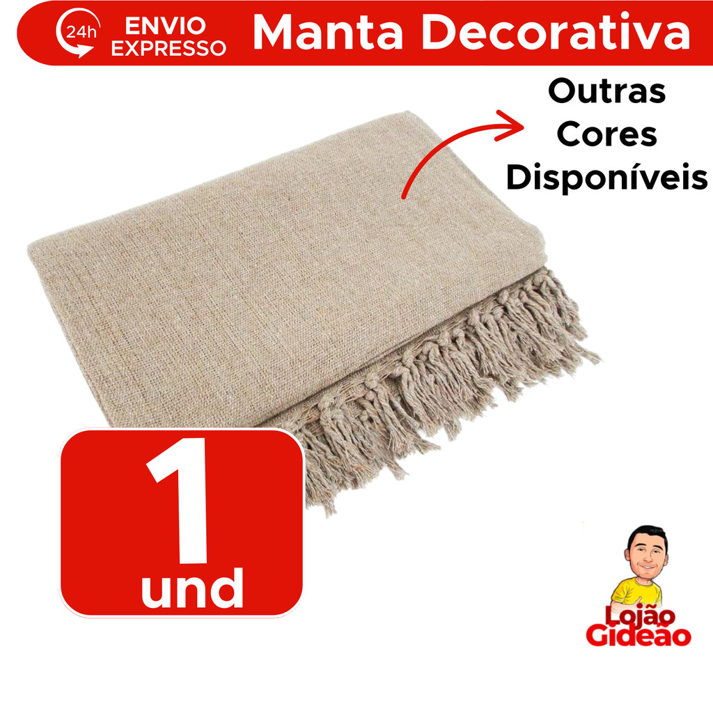 Manta Para Sofá E Cama 2,10 x 1,50 Protetora Cobertor Colcha Material 100% Algodão Lençol