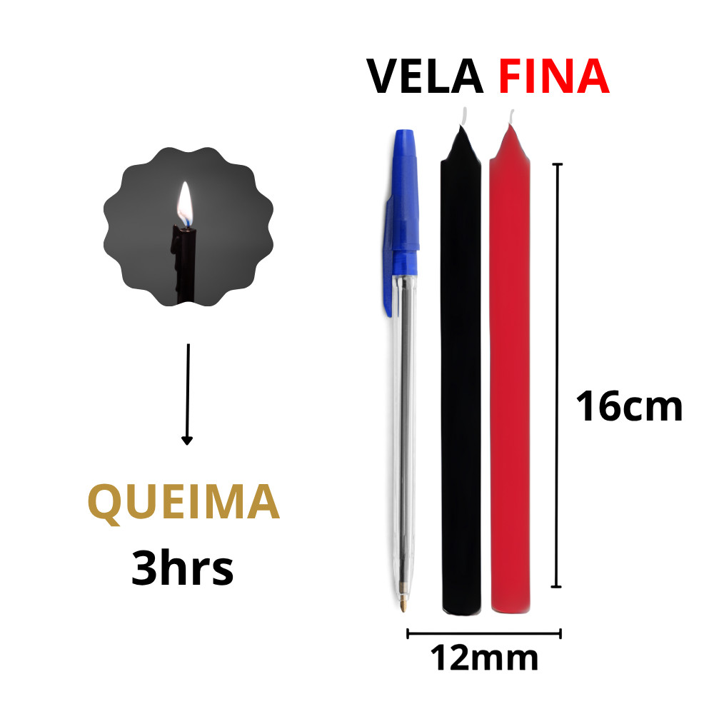 Caixa com 50 Velas Palito Branca 16cm Atacado
