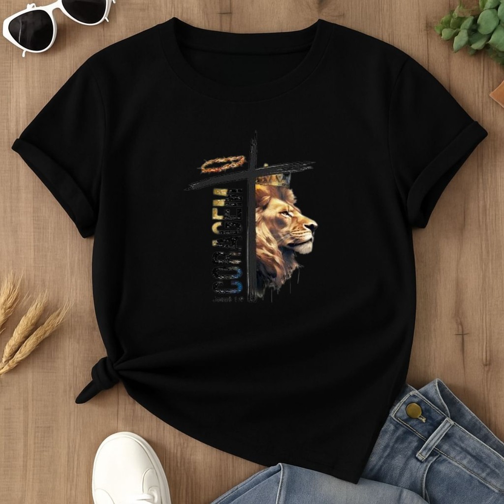 Camiseta Gospel Cristã Leão De Juda 100% Algodão Lançamento