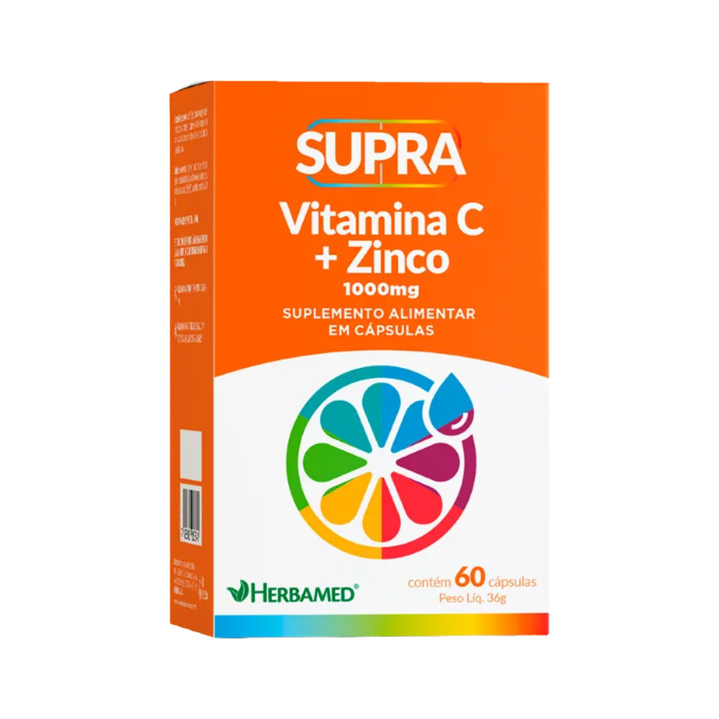 Vitamina C + Zinco Supra 60 Cápsulas - Herbamed