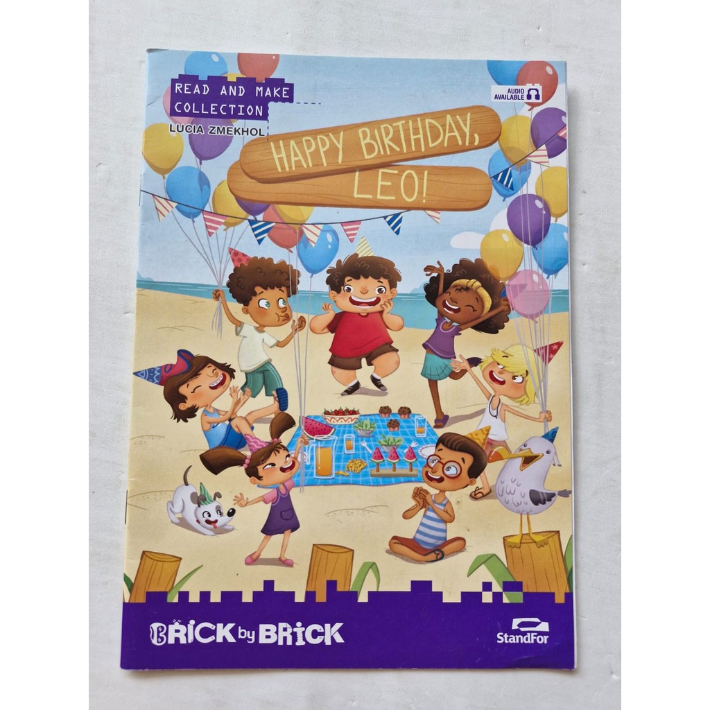 LIVRO, READ AND MAKE COLLECTION, HAPPY BIRTHDAY LEO!, LUCIA ZMEKHOL, BRICK BY BRICK