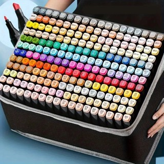 60/80/120/168/204/262 Peças Caneta Marcadora De Ponta Dupla Conjunto De Canetas De Aquarela Especial em Oferta na Shopee