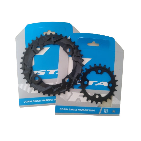 Coroa de Bicicleta Index Bcd 64/104 Vários tamanhos 24/36/38 Dentes Compatível Shimano/Sram/Absolute/GTA em Oferta na Shopee