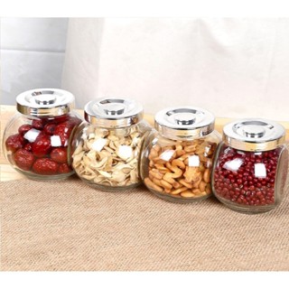 Kit 4 peças Porta  Condimentos Temperos Grãos Pote Vidro com Tampa Prata 100ML em Oferta na Shopee