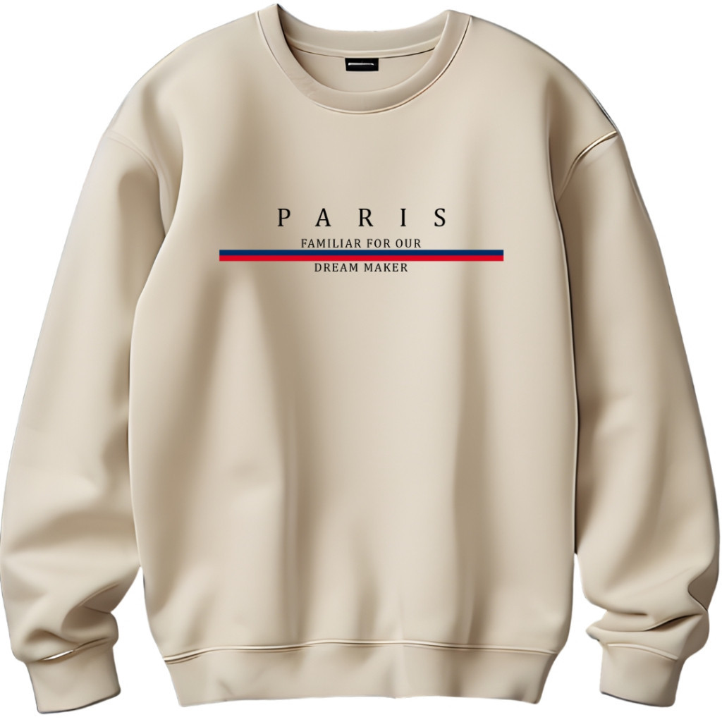 Blusa de Frio Moletom Gola Redonda com Estampa Paris em Oferta na Shopee