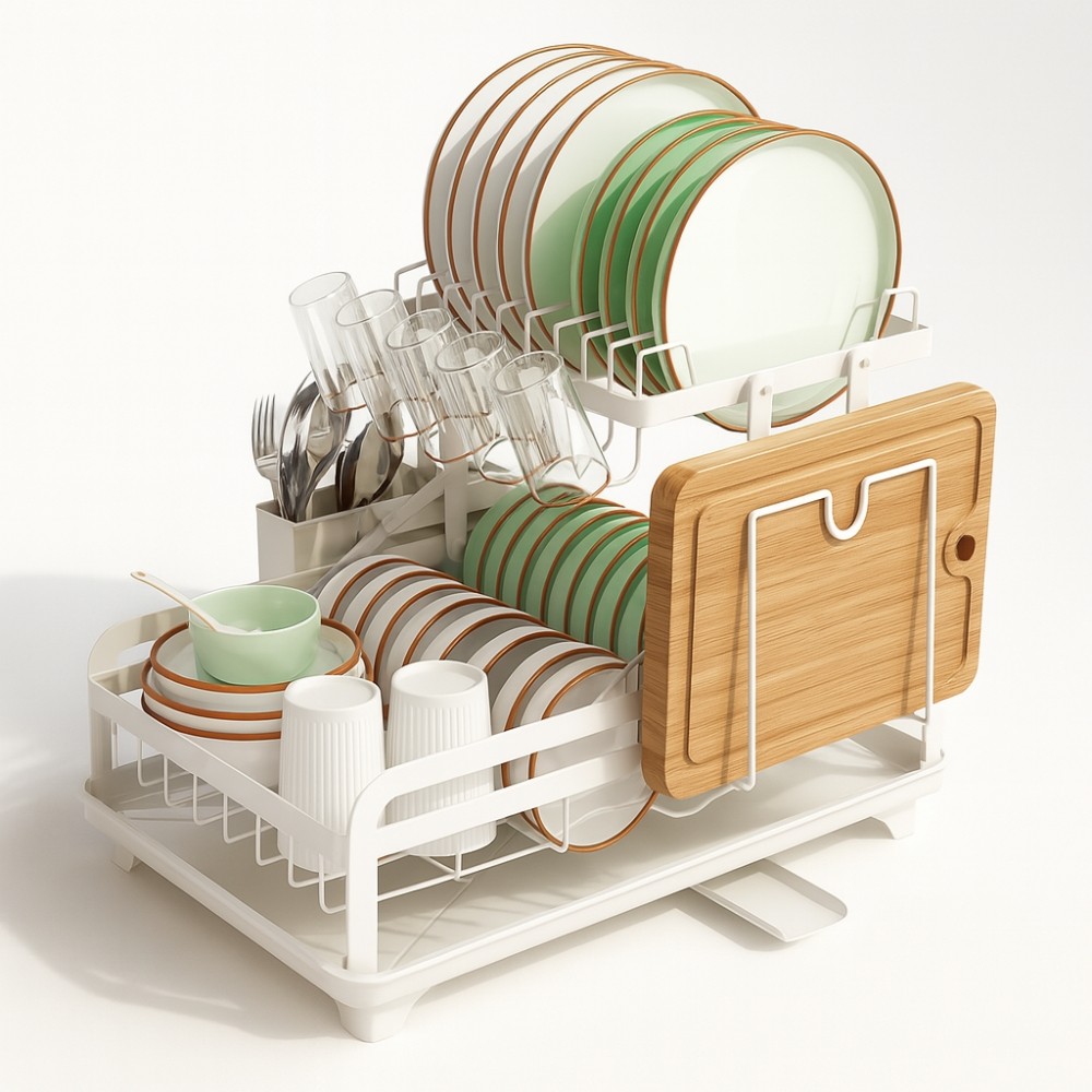 Escorredor De Louça Multiuso 2 Andares de Cozinha Deend em Oferta na Shopee