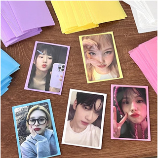 50pcs Porta-Cartões Fotos Coloridos 61 * 91mm Idol Photocard Saco De Embalagem Fosco Luck…