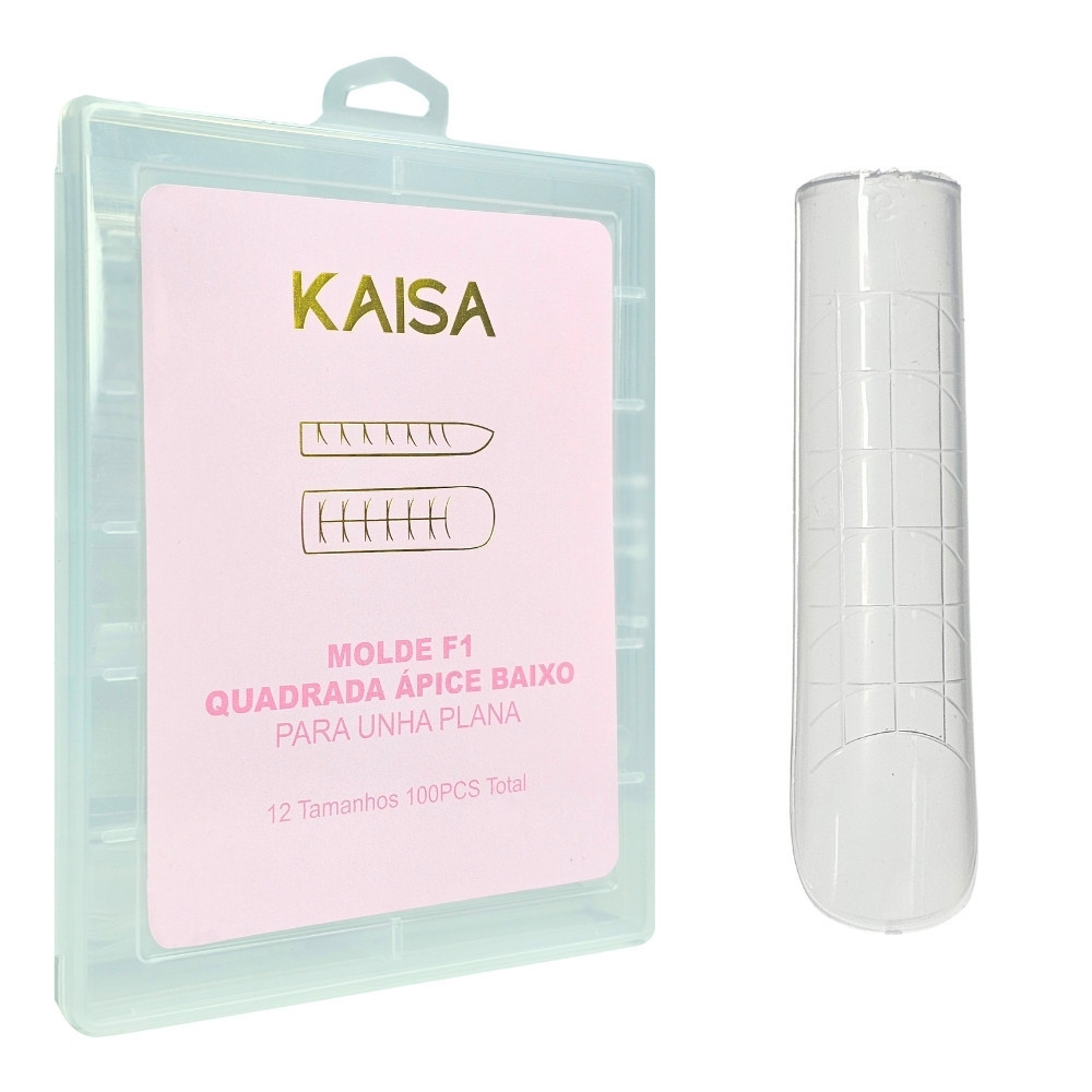 Kaisa Molde F1 Quadrada Ápice Baixo  - Para Unha Plana 100 Pcs em Oferta na Shopee