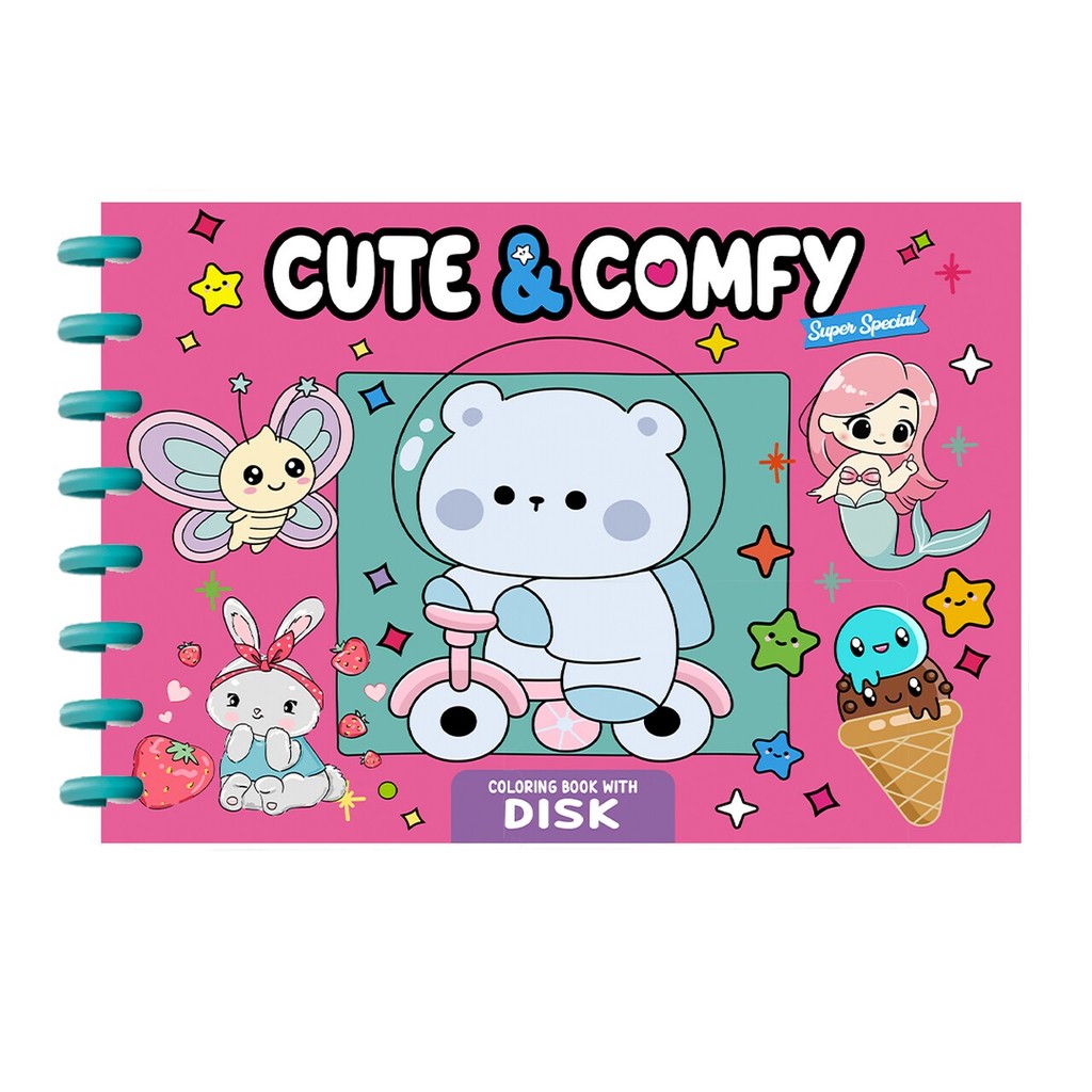 Cute & Comfy Super Special - Edição 17 - Livro de Colorir Adulto - Encadernação com Disco