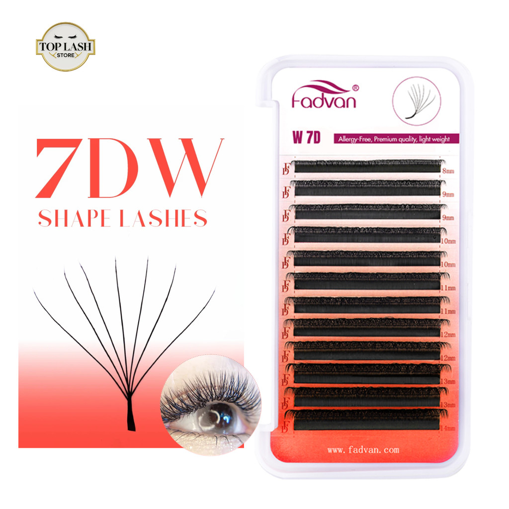Cílios Fadvan 7D W 0.07D Mix 8-14mm | Extensão de Cílios Mega Volume Pronta Entrega! em Oferta na Shopee