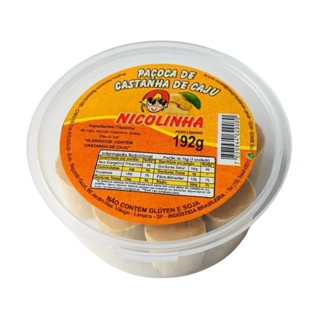 Paçoca de Castanha de Caju Rolha - Nicolinha - 192 g em Oferta na Shopee