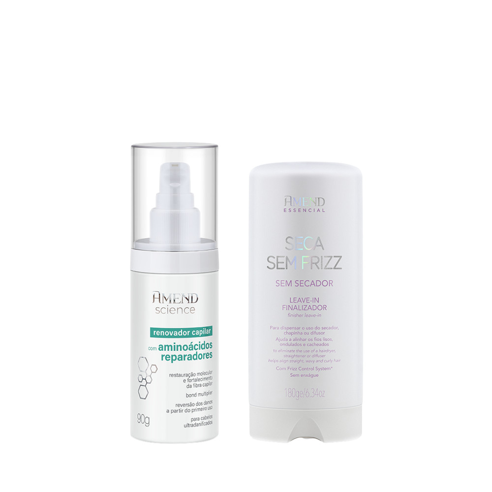 Amend Essencial Leave-in Finalizador 180ml + Science Bond Repair Renovador Capilar 90ml