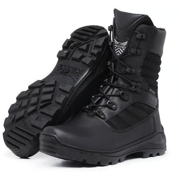 Bota Acero Delta Coturno Tático Militar Trilha Motociclismo Proteção Couro Preto