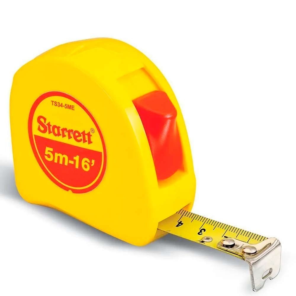 Trena com fita de aço 19 mm x 5 m com trava - TS34-5ME - Starrett - Home & Living
