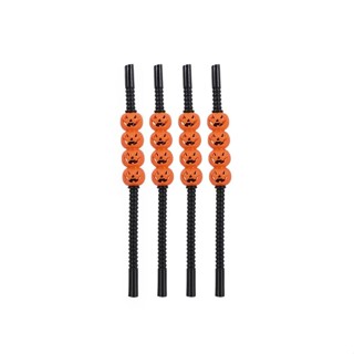 Canudo Decorativo Abóbora de Halloween Preto 22cm 4 unidades - Cromus em Oferta na Shopee