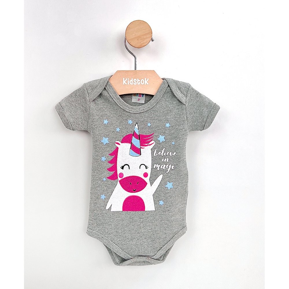 Body Bebe Menina Unicórnio Estrelas - Kidstok Baby em Oferta na Shopee