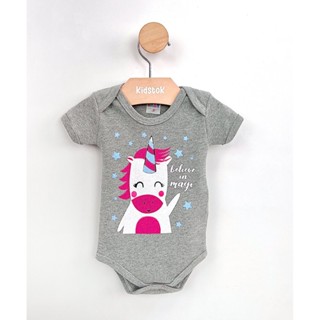 Body Bebe Menina Unicórnio Estrelas - Kidstok Baby em Oferta na Shopee