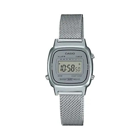 Relógio Casio Vintage LA670WEM-7DF Prata Feminino em Oferta na Shopee
