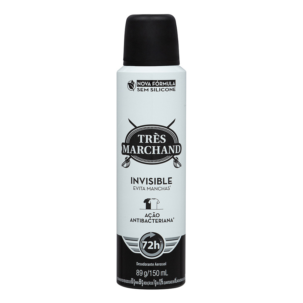 Desodorante Aerossol Antitranspirante Très Marchand 150ml em Oferta na Shopee