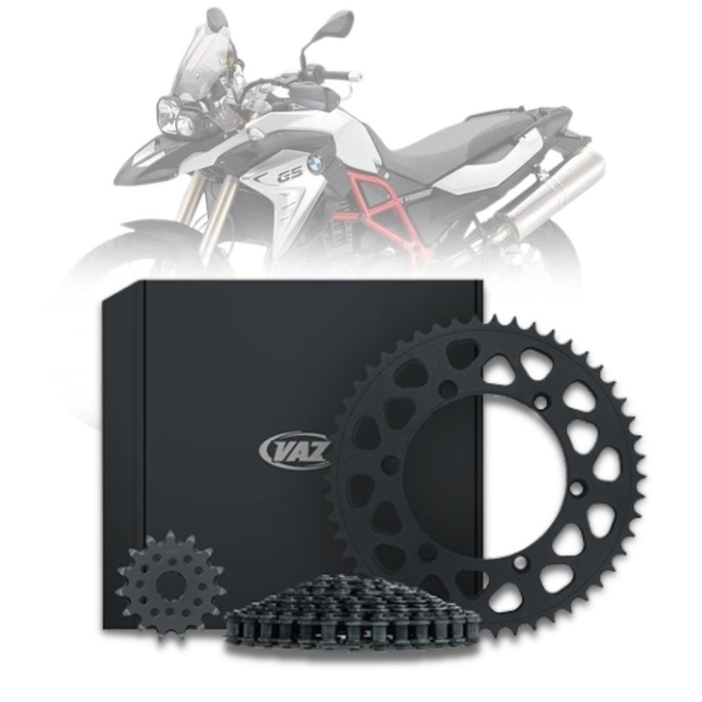 Kit Relação Transmissão BMW F800 GS Adventure 2008 a 2017 Aço Vaz 1045 Com Retentor