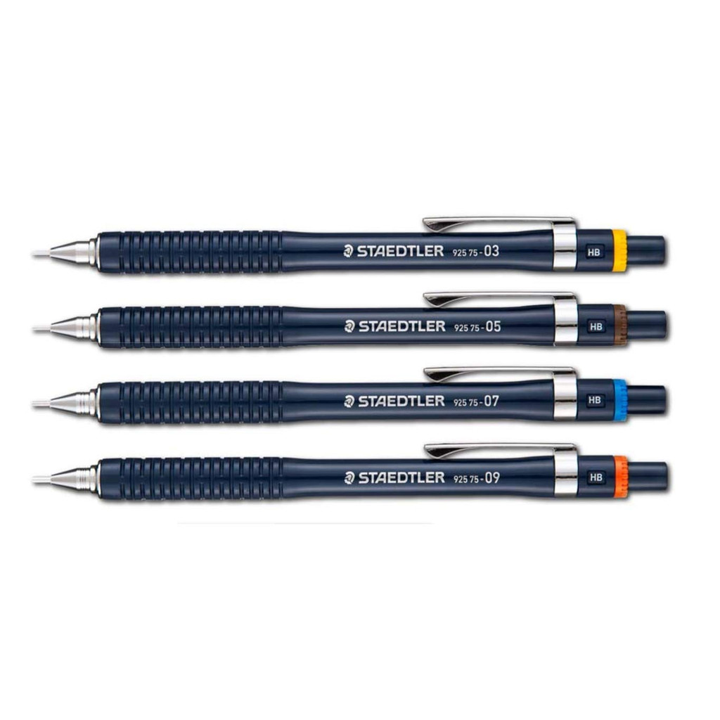 Lápis mecânico de desenho Staedtler 0.3+0.5+0.7+0.9mm 925-75-03+05+07+09 conjunto com 4 peças