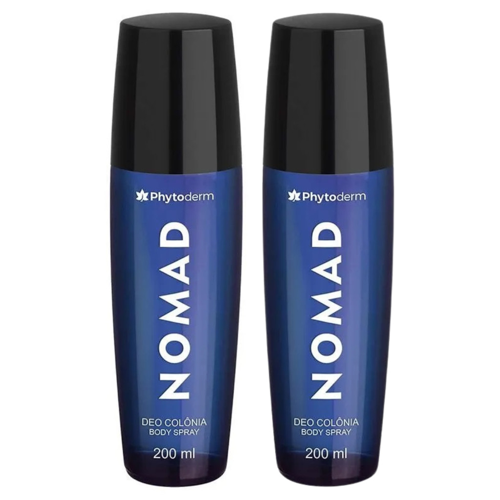 Kit 2 Nomad Phytoderm Body Spray Perfume Masculino - Deo Colônia - 200ml
