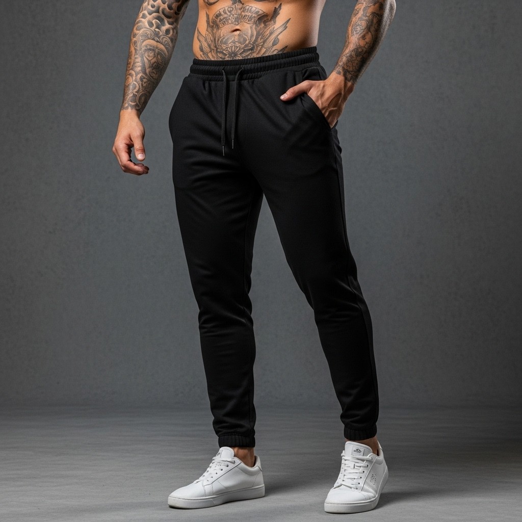Calça Esportiva Academia Masculina Treino DryFit Tactel com Elastano Cordão De Ajuste Tecido Leve Lisa Fabricante