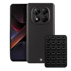Kit Capa case capinha Silicon Veloz para Xiaomi Poco X7 + Ventosa - Preta - Gshield