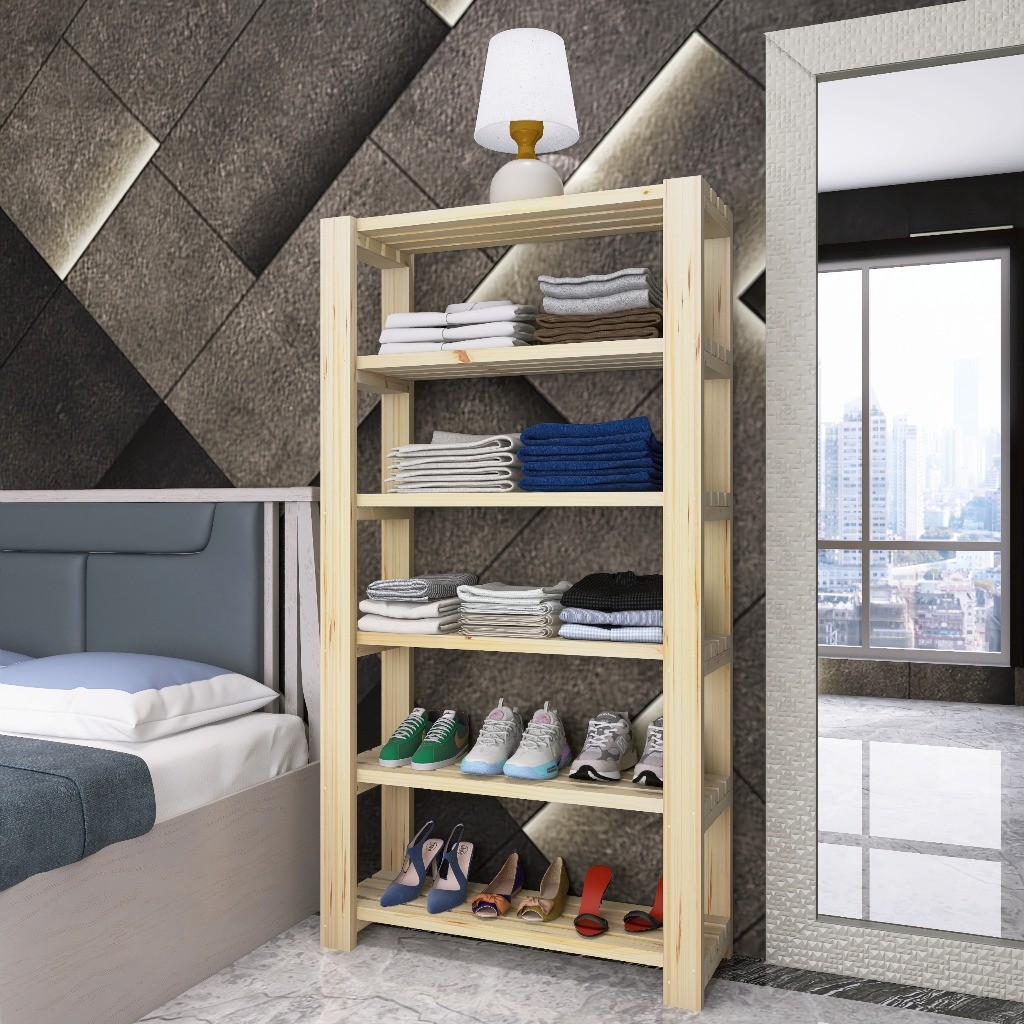 Estante 170x34cm em Madeira com 5 Prateleiras Multiuso