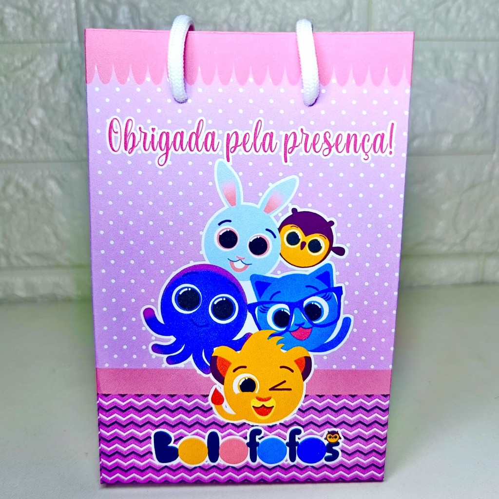 PEGUE E MONTE  Sacolinha Pequena BOLOFOFO  MENINA Lembrancinha Festa Infantil