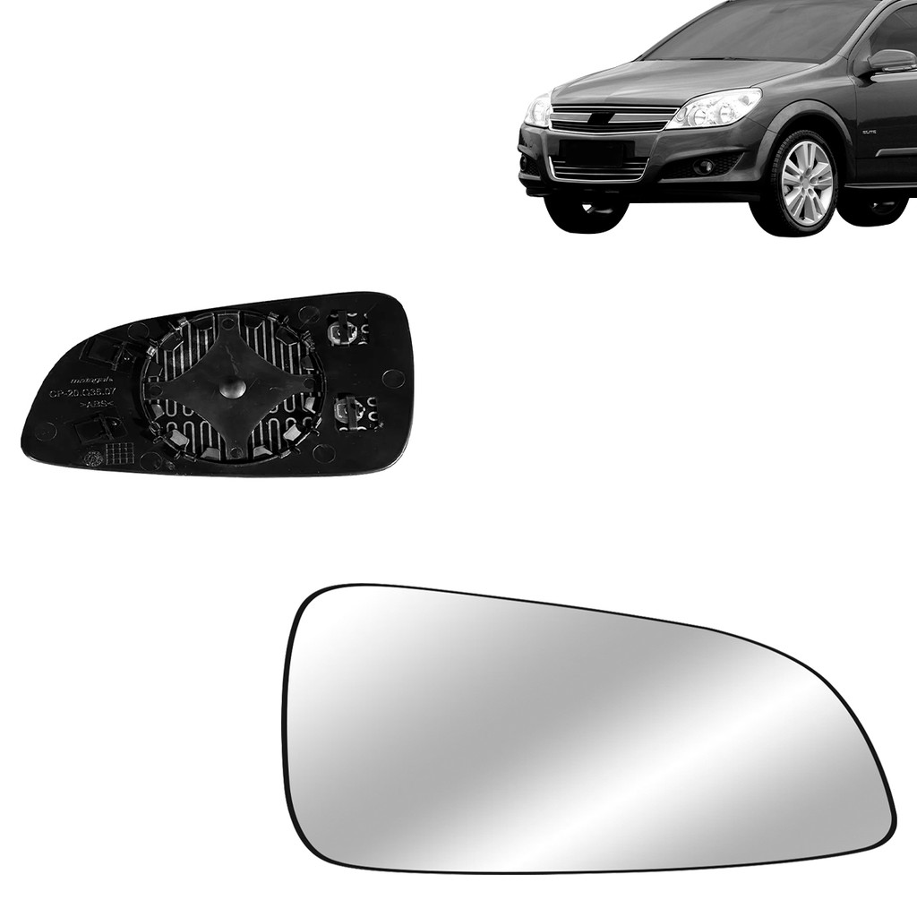 Lente Espelho Retrovisor Vectra 2006 2007 2008 2009 Com Aquecedor Com Placa