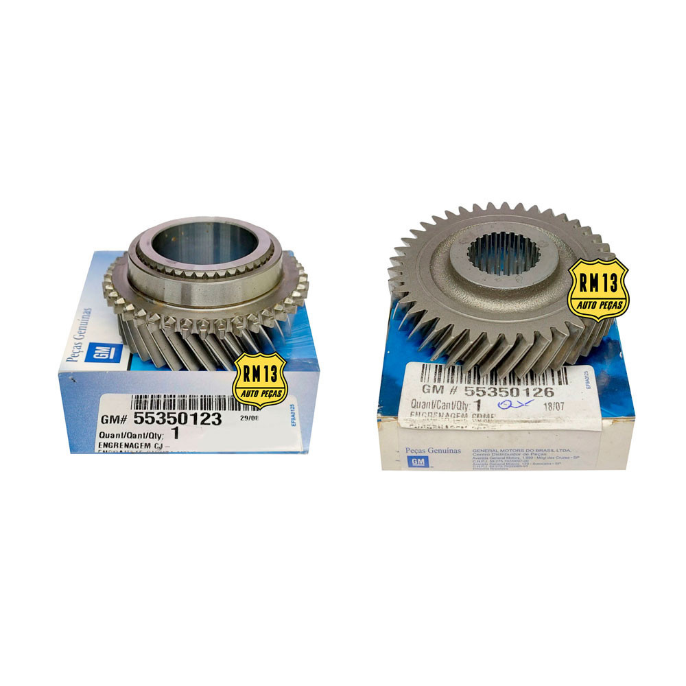 Kit Jogo Engrenagem 5ª GM F17 55350123 55350126 Genuina