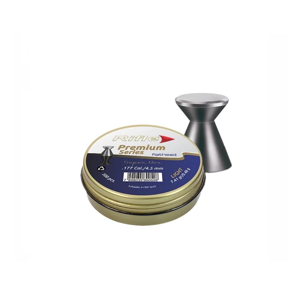 Chumbinho Competição Flat Head Light Premium 4,5mm Com 500un