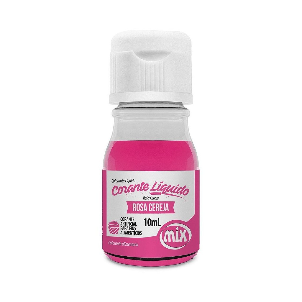 Corante Liquido Rosa Cereja 10ml Mix
