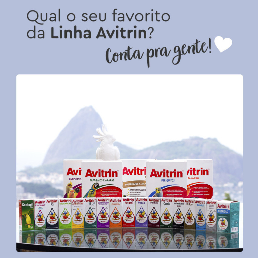 Detalhes do Avitrin Plumas Coveli Suplemento para Pássaros - 15ml