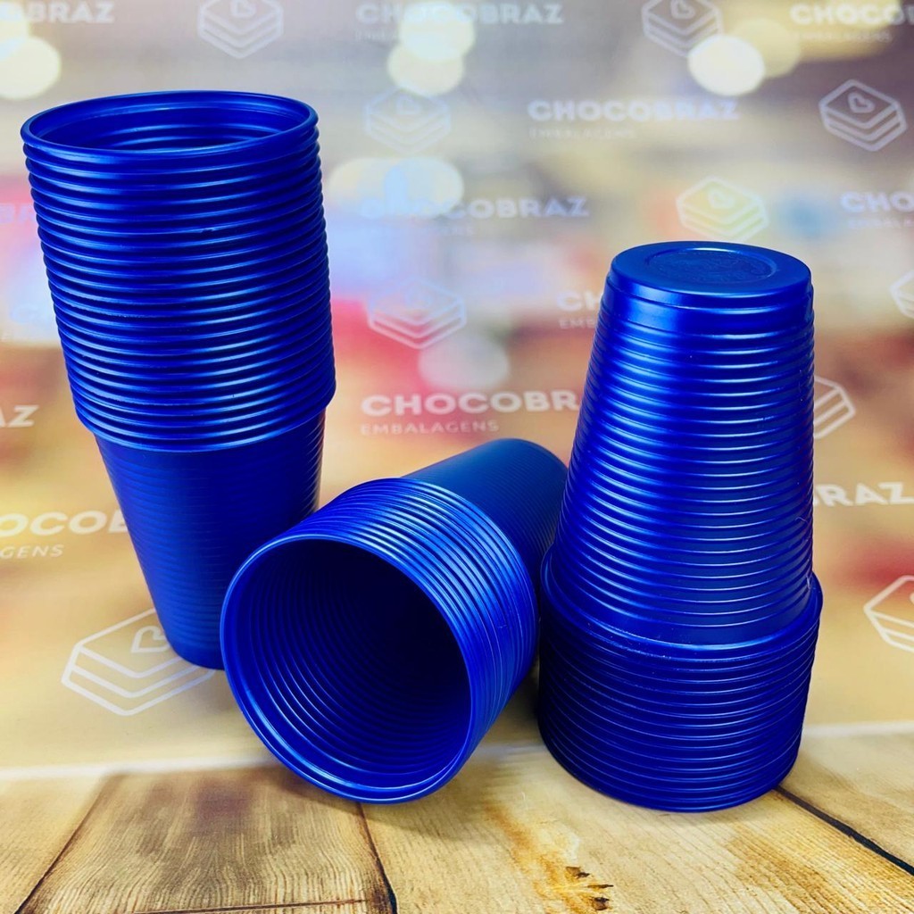 50~250 COPO ANIVERSARIO 200ml AZUL PETRÓLEO PEROLADO BELLO FESTAS em Oferta na Shopee