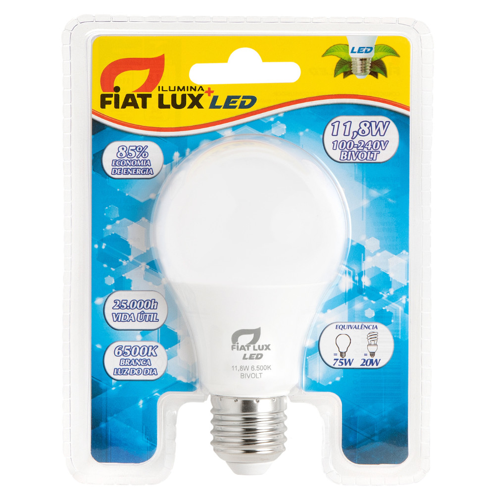 Lâmpada LED BiVolt 11,8Watts Branca Ilumina Fiat Lux - Home & Living