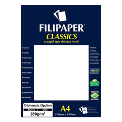 Papel Diplomata Filipaper A4 180g Pacote Com 50 Folhas