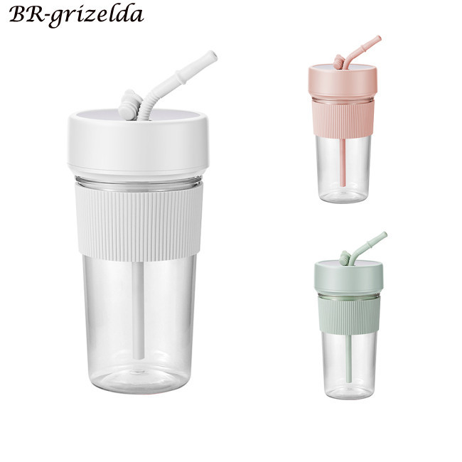 GR1 Mini Copo Misturador Portátil , Suco Multifuncional Recarregável Com Palha De Frutas , 11.83 OZ Personal