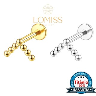 Lomiss Piercing Orelha Trágus Hélix Labret Titânio Bolinhas em Oferta na Shopee