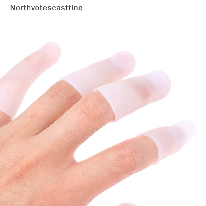 Northvotescastfine 10 Unid . Dedos Protetores De Em Gel De Silicone Luvas De Suporte De Braçadeira NVCF