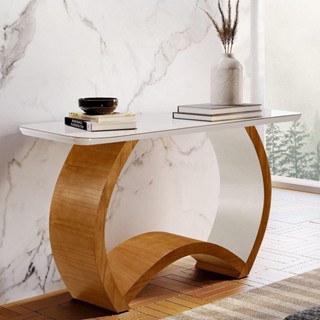 Aparador Bali Tampo Vidro 150x40cm Moderna Off White/imbuia em Oferta na Shopee