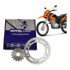 Kit Relação Transmissão Nxr 125 Bros 2013 A 2015 Riffel