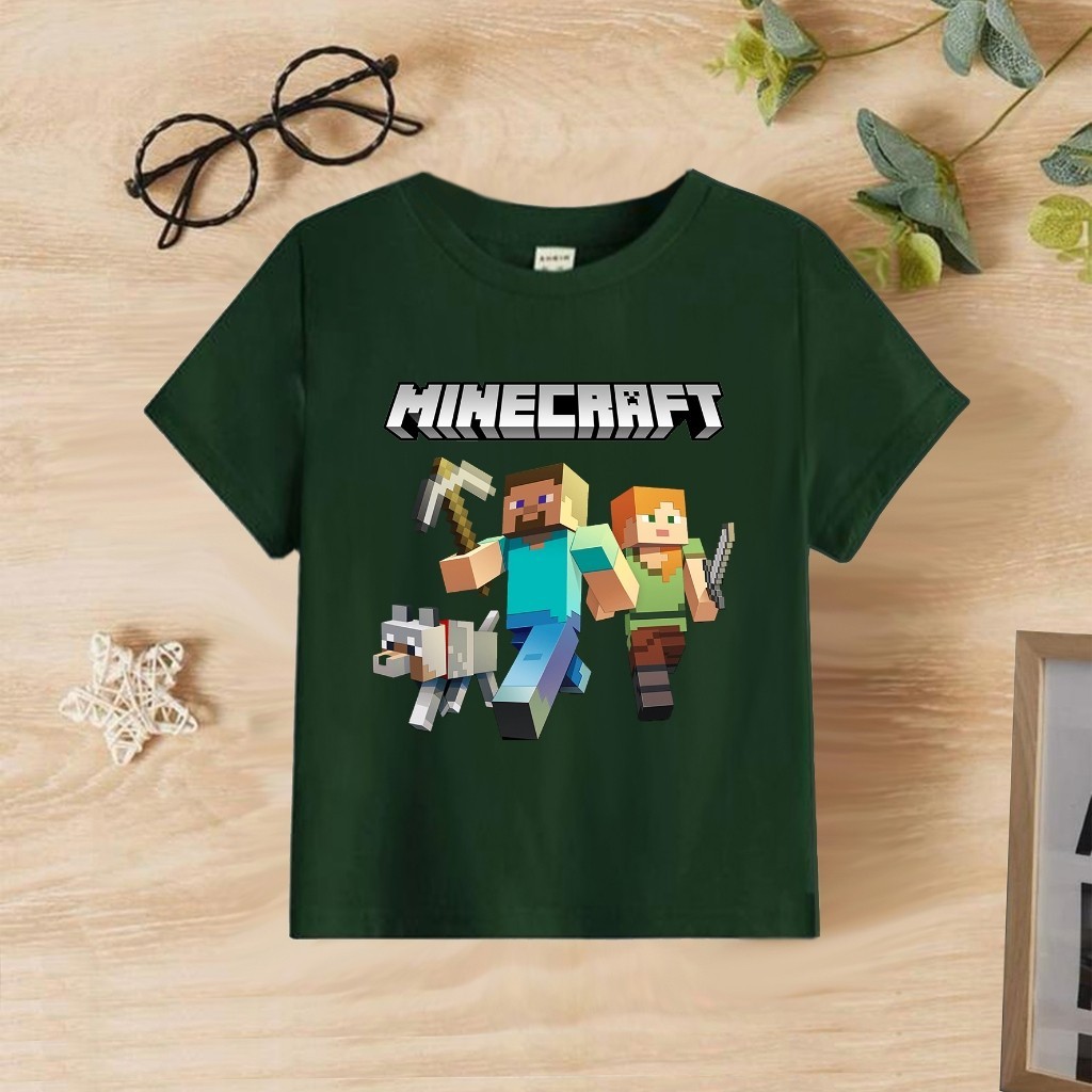 Camiseta Infantil Menino Roupa Criança Masculino MINECRAFT