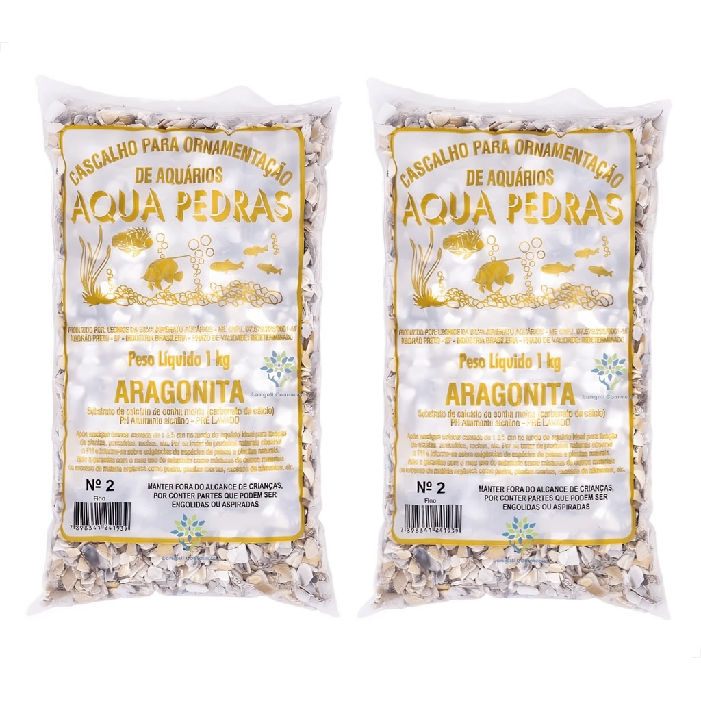 2kg Aragonita Concha Moída Nº 2 Substrato Alcalino Aquários em Oferta na Shopee