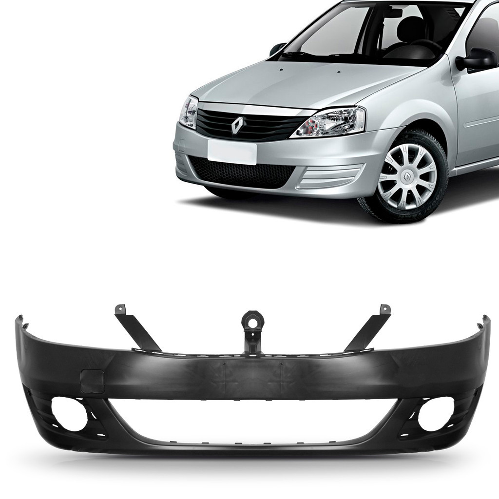 Parachoque Dianteiro Logan 2011 2012 2013 Com Furo em Oferta na Shopee