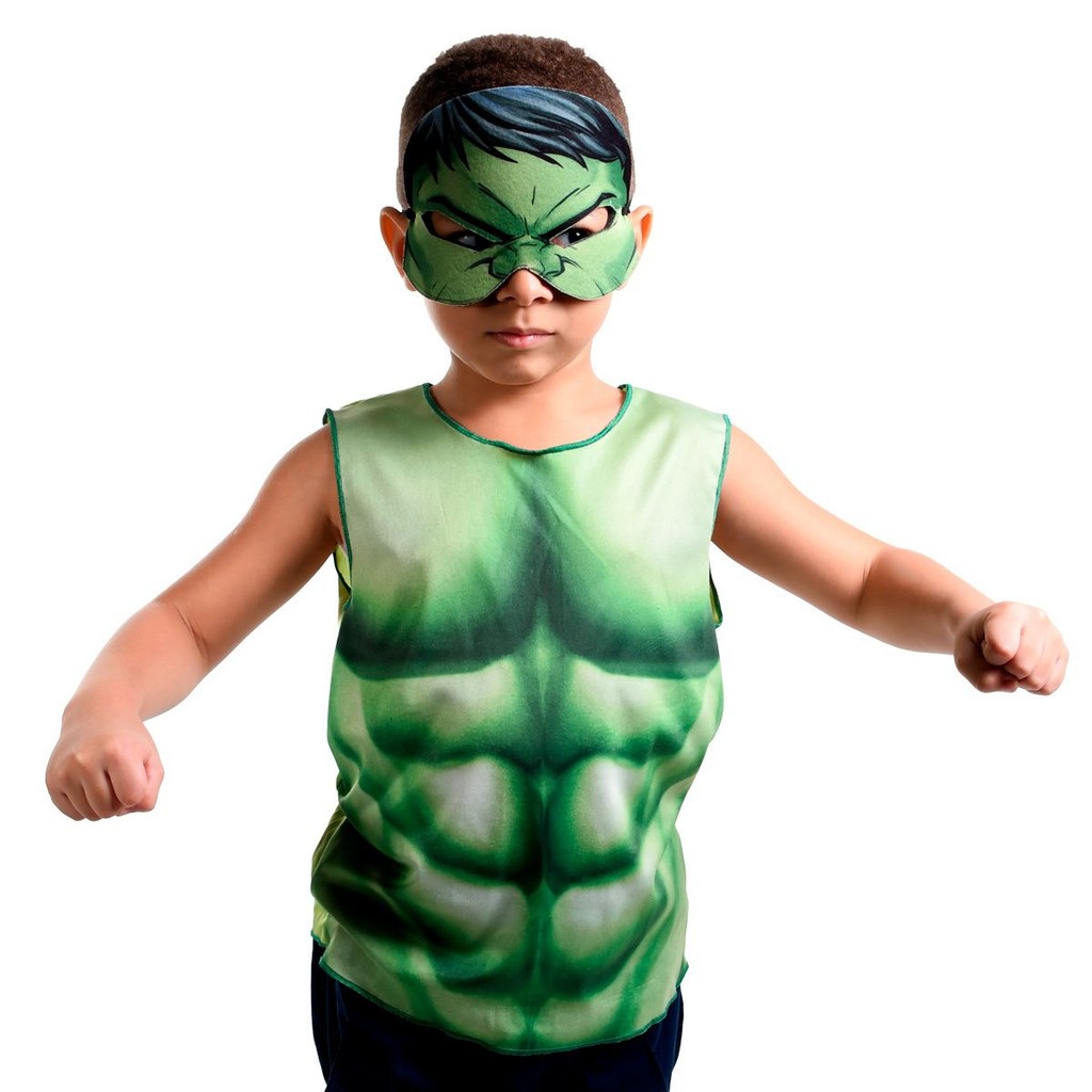 Fantasia Pop Infantil Incrível Hulk Super Magia NovaBrink